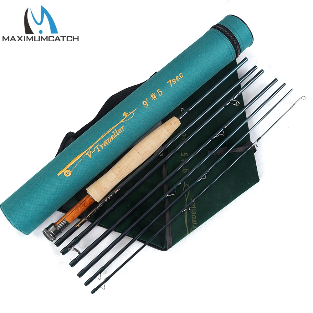 

Карбоновая удочка для ловли нахлыстом Maximumcatch 24T SK Carbon, 9 футов, 5-8 Вт, 4 сек, полухорошо работающая, с трубкой Cordura, карбоновая удочка для ловли нахлыстом