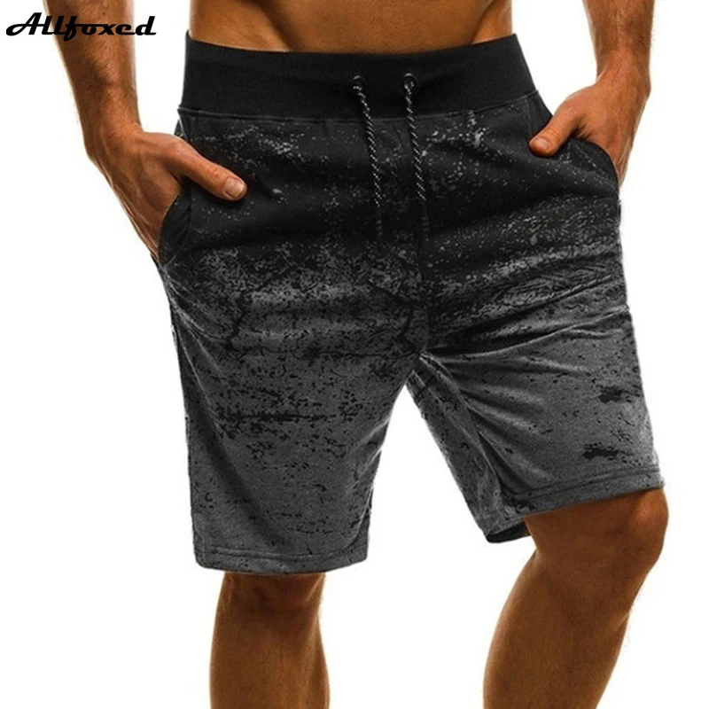 

2021 Summer Drawstring Hip Hop Slim Workout Shorts Men's Casual Shorts Fashion Printed Joggers Short Sweatpants штаны мужские