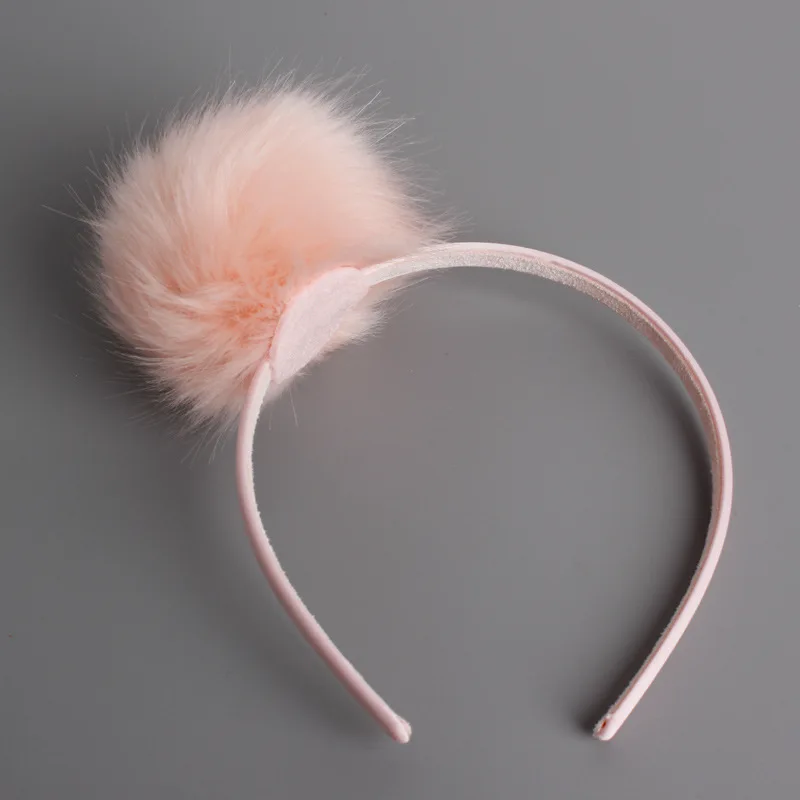 

15pcs/lot Big Wool Roll Fairy Hairband Modish Girls Headband Light Pink Beige Party Girl Headwear Soft Lovely Hair Accessories