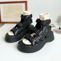 2021 summer sandals womens thick soled increased roman shoes japanese wild harajuku retro fashion casual and comfortable