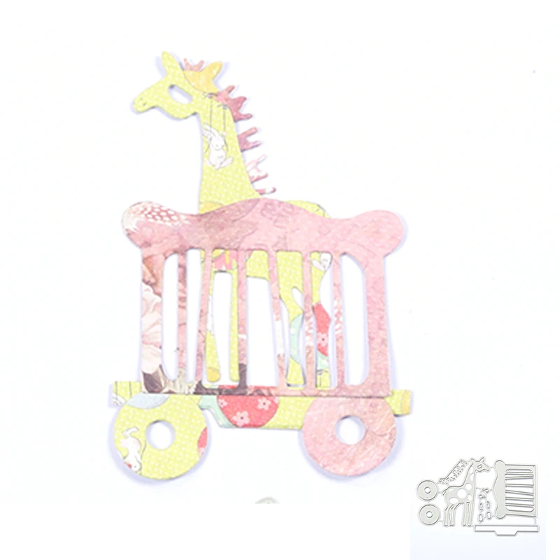 

Металлические Вырубные штампы с милым жирафом для рукоделия, скрапбукинга, украшения и изготовления карт, рельефное тиснение, новинка 2021