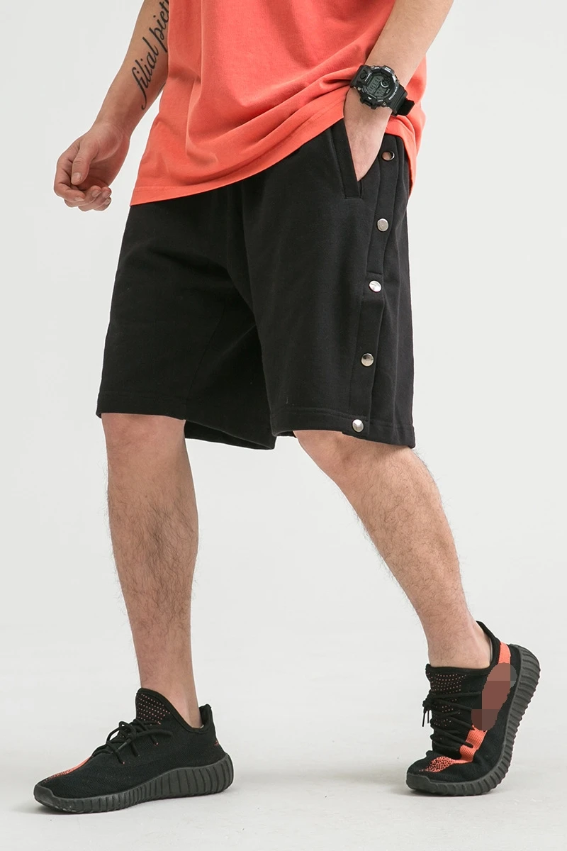 

Solid Color Cotton Shorts Summer Japanese Side Buckle Design Breathable Sports Shorts Men's Loose Casual High-Quality Shorts