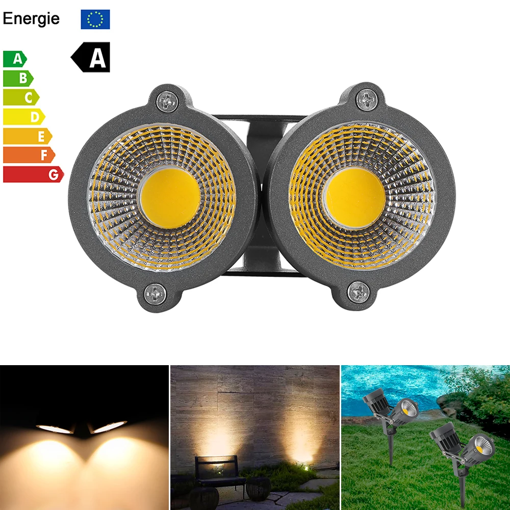 Outdoor 10W COB LED Lawn Garden Flood Light Yard Patio Path Spotlight Lamp AC 12V with Spike Dual Warm white | Освещение