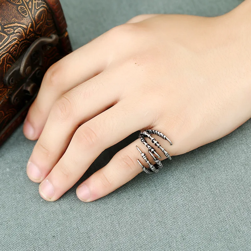 Винтажный в стиле панк готика кольцо Мужская мода мужское ювелирные изделия на