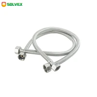 solvex 304 stainless steel basintoilet water weaved plumbing hose bathroom epdm heater flexible connect pipes with wrench