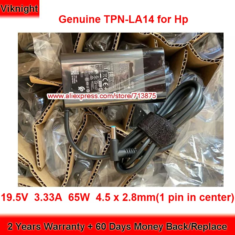 

Genuine TPN-LA14 65W Charger 19.5V 3.33A AC Adapter for Hp 15-CN0003CA 15-CP0008CA 13-AH0034CL L24008-001 Laptop Power Supply