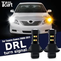 car accessories for toyota camry xv40 2007 2011 led daytime running light turn drl 2in1