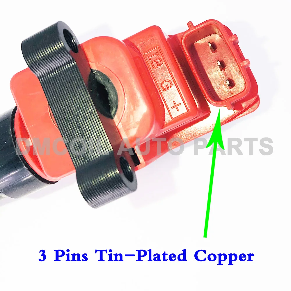 6 PCS RED HIGH VOLTAGE ENERGY IGNITION COIL FOR NISSAN SKYLINE R33 R34 GTR STAGEA CEDRIC GROLIA LAUREL LEOPARD 1994- 22433-25U00 |