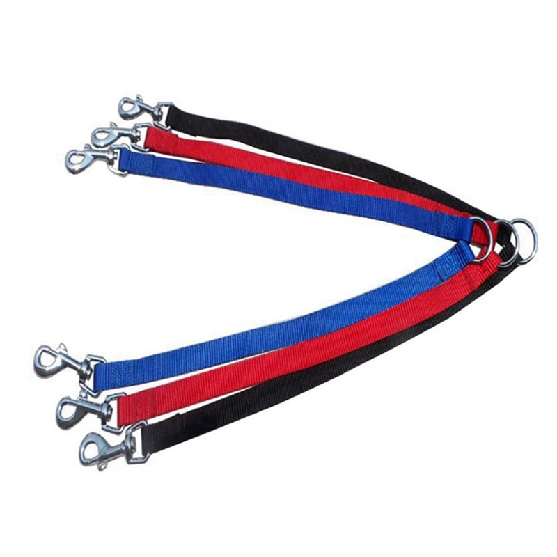 Двойной поводок собаки эластичный Pet пара прогулочные провода растягивающаяся