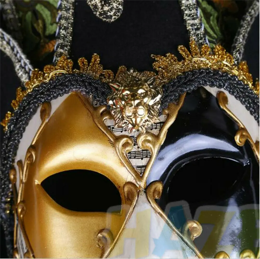Венецианская маска на Хэллоуин маскарадный костюм Джокер мужская все лицо