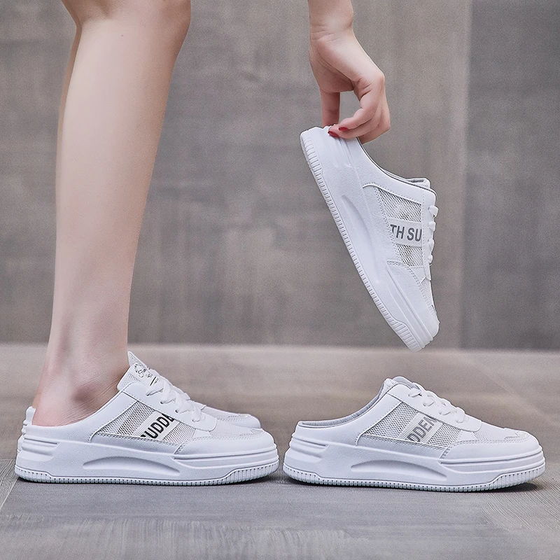 

2021 Summer Women's Sneakers Fashionable Light Anti Slip Casual Shoes Men's Antiskid Breathable Lazy Slippers