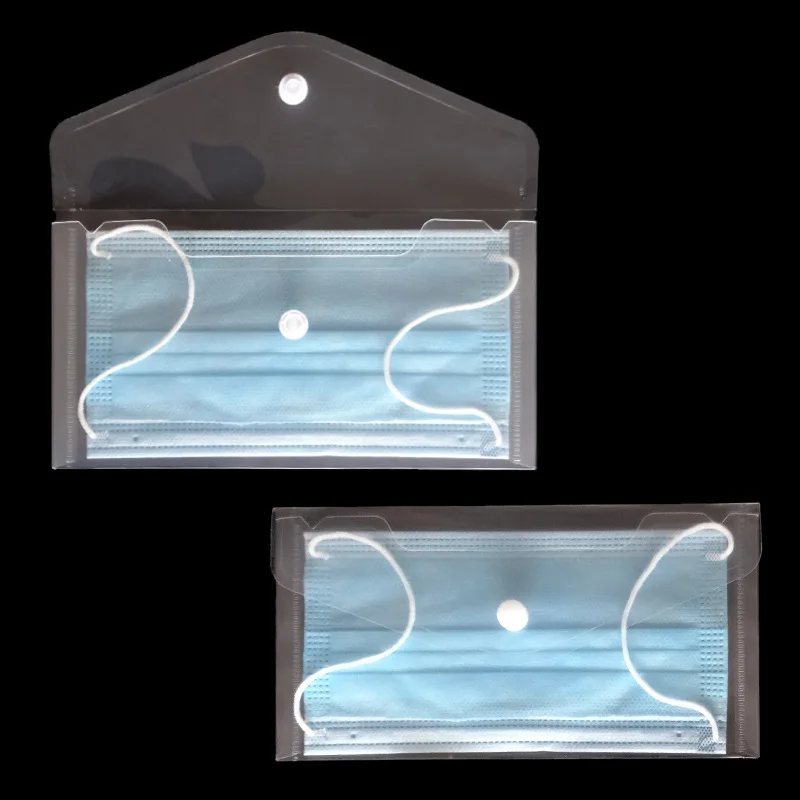 

1pcs Portable Anti Dust Mask Makeup Bag Plastic Masks Bags Dust-proof Transparent Pencil Storage Home Office Travel Organizer