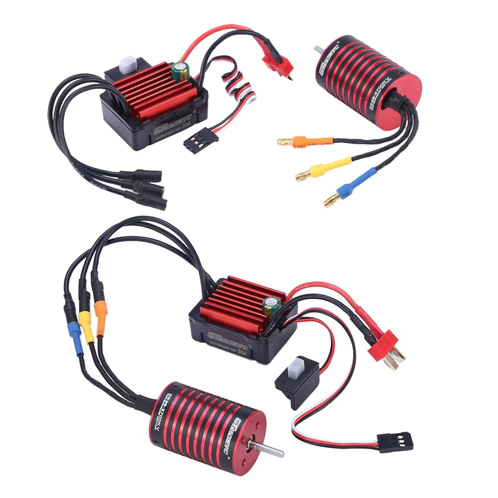

Бесщеточный двигатель 35A ESC Kit с радиатором для HSP Tamiya 1/14 2S RC Car