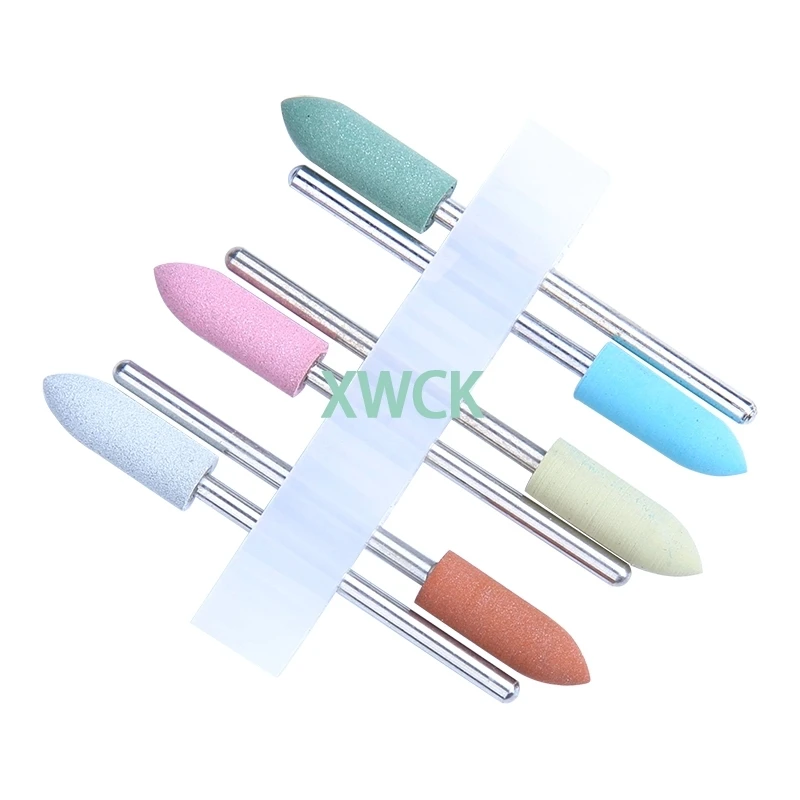 6 намоток Mix-Цвета стоматологическая силиконовая резина для чистки смолы Боры