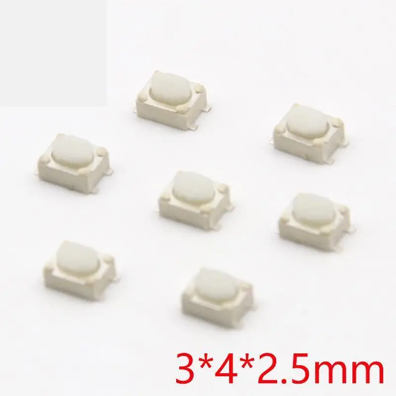 Тактильный кнопочный микро переключатель G75 50 шт./лот SMT 3x4x2 5 мм 4 контакта