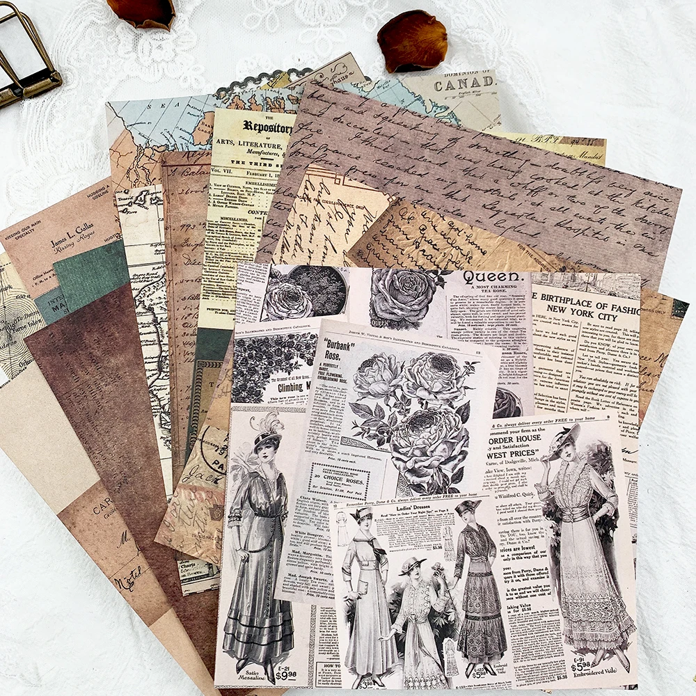 

Vintage Map Handmade Art Paper DIY Scrapbook Travel Diary Background Collage Deco Material Paper