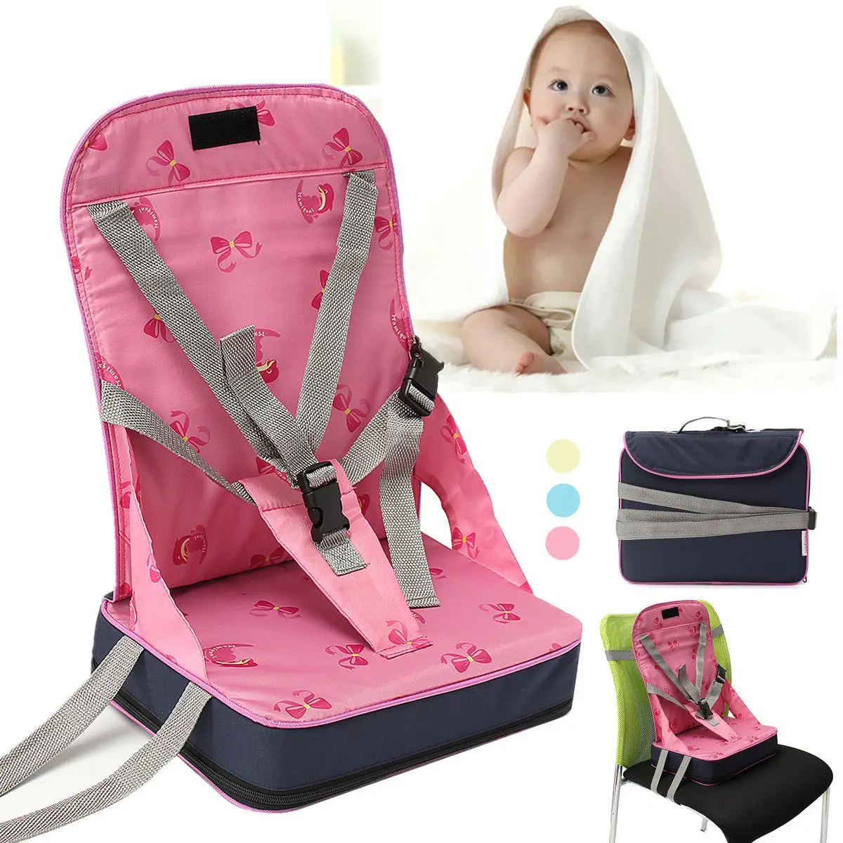 

Useful Baby Dining Chair Bag Baby Portable Seat Oxford Water Proof Fabric Infant Travel Foldable Child Belt Feeding High Chair