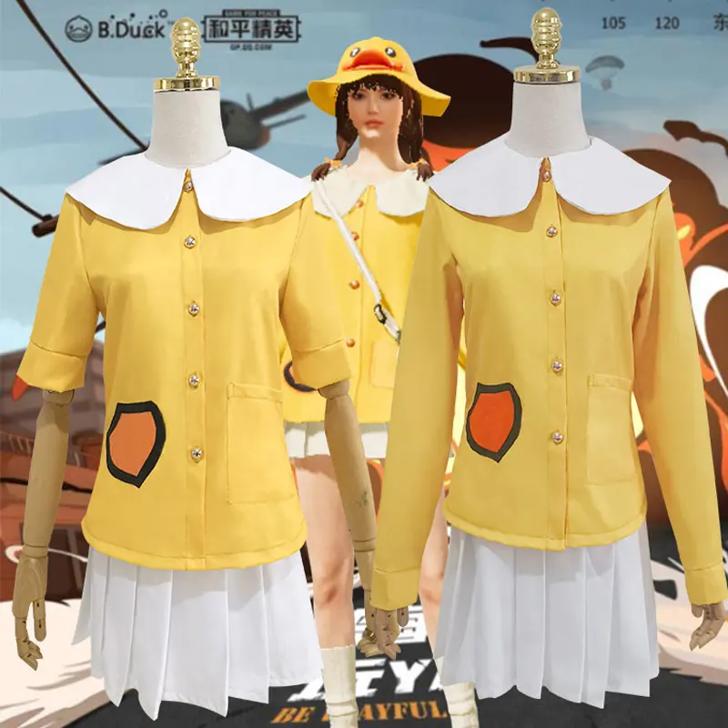 

Элитная маленькая желтая одежда Peace Cos, курица, маленькая Желтая утка, одежда для пары, повседневная одежда, костюм для косплея