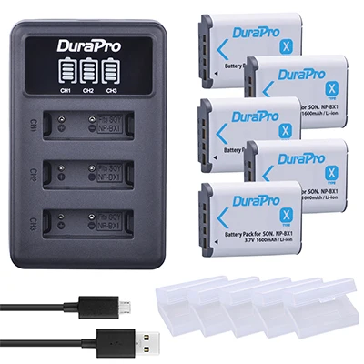 5 Battery Set Комплект из 2 предметов NP-BX1 NP BX1 NPBX1 Батарея+ светодиодный 3 Порты и разъёмы USB Зарядное устройство для SONY DSC RX1 RX100 RX100iii M3 M2 WX300 HX300 HX400 HX50 HX60 GWP88 - Цвет: 5 Battery Set