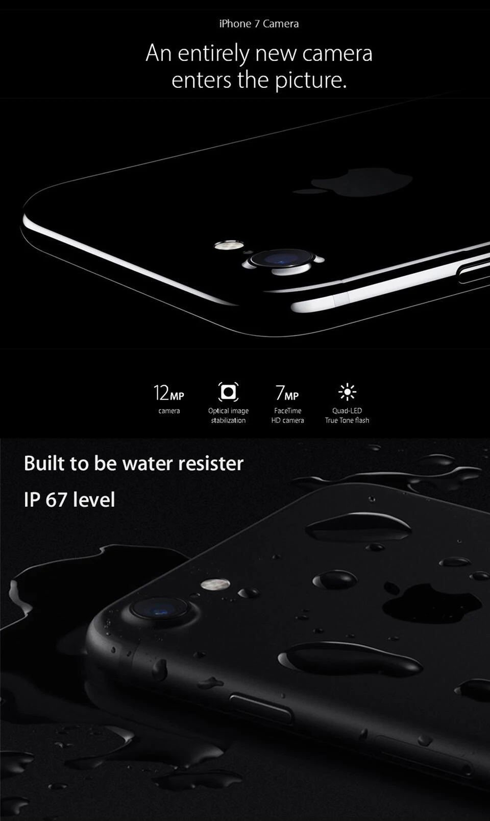 Разблокированный Apple iphone 7 32/128 ГБ/256 IOS 10 12.0MP 4G Камера Quad-Core отпечатков пальцев 12MP 2910mA iphone 7 LTE сотовый телефон