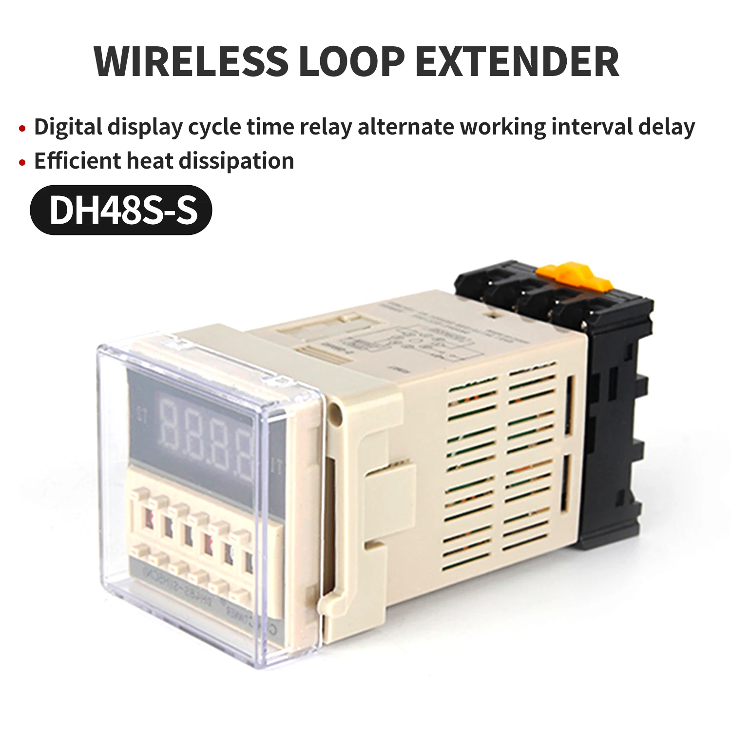 

Программируемое реле времени с разъемом DH48S, Din-рейка, переменный ток 110 В, 220 В, 12 В, 24 В, DH48S-S-0,1 ч, SPDT