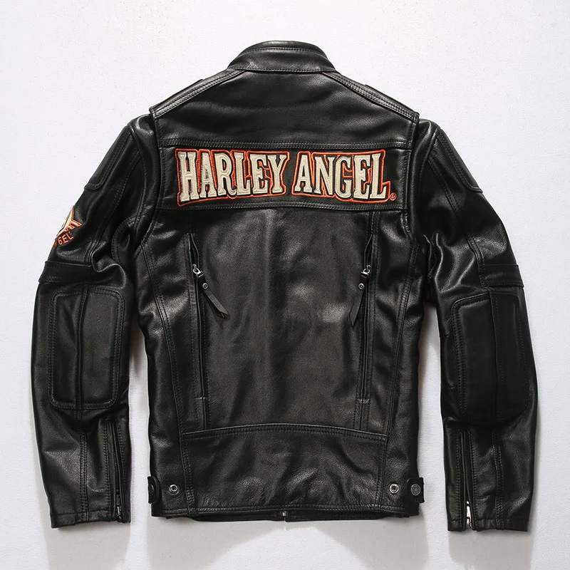 

98215 Red Tornado Super Offer ! Read Description! Asian Size Genuine Cow Skin Leather Coat Mens Cowhide Casual Jacket