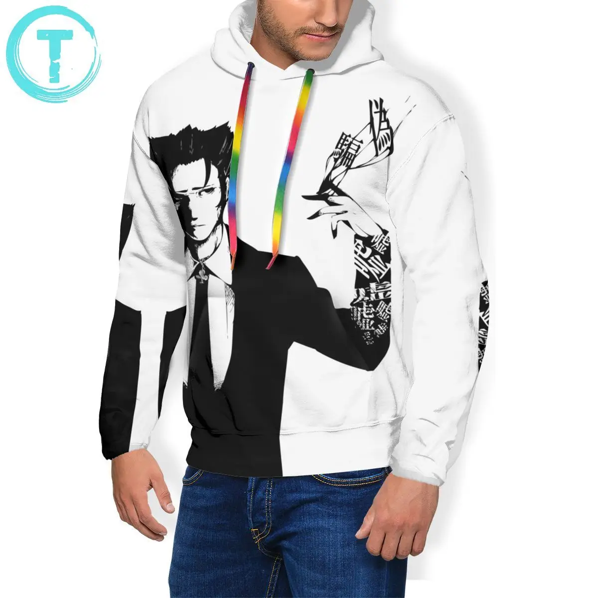 

Manga Anime Comic Hoodie Monogatari - Kaiki Nisemono Hoodies XXX Loose Pullover Hoodie Men Long Length Hoodies