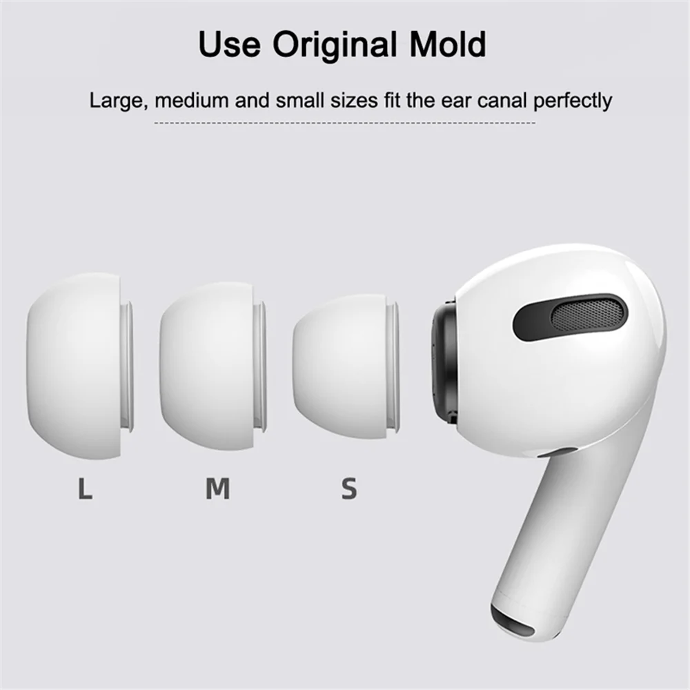 

2 шт., мягкие силиконовые наушники-вкладыши для Apple Airpods Pro 3 шт., размер L M S, наушники-вкладыши для Airpods 3