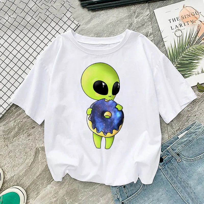 Дизайнерская Женская футболка большого размера с рисунком в Корейском стиле