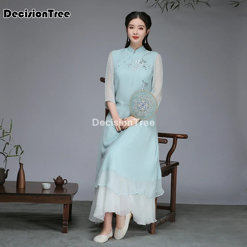 

2021 chinese dress chinese traditional dress for women short qipao chinese style cheongsam party floral retro dress