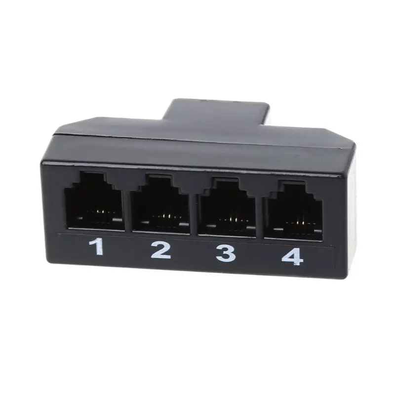 RJ11 6P4C Female To 4 Ethernet RJ45 8P8C Male F/M адаптер конвертер кабель для телефона | Компьютеры и