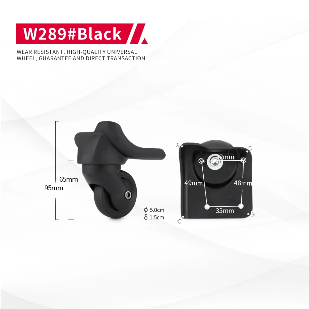 DILONG W289 Travel Trolley Case Luggage Wheel Fitting Universal Wheel Password Box Replacement High-quality Mute Rollers
