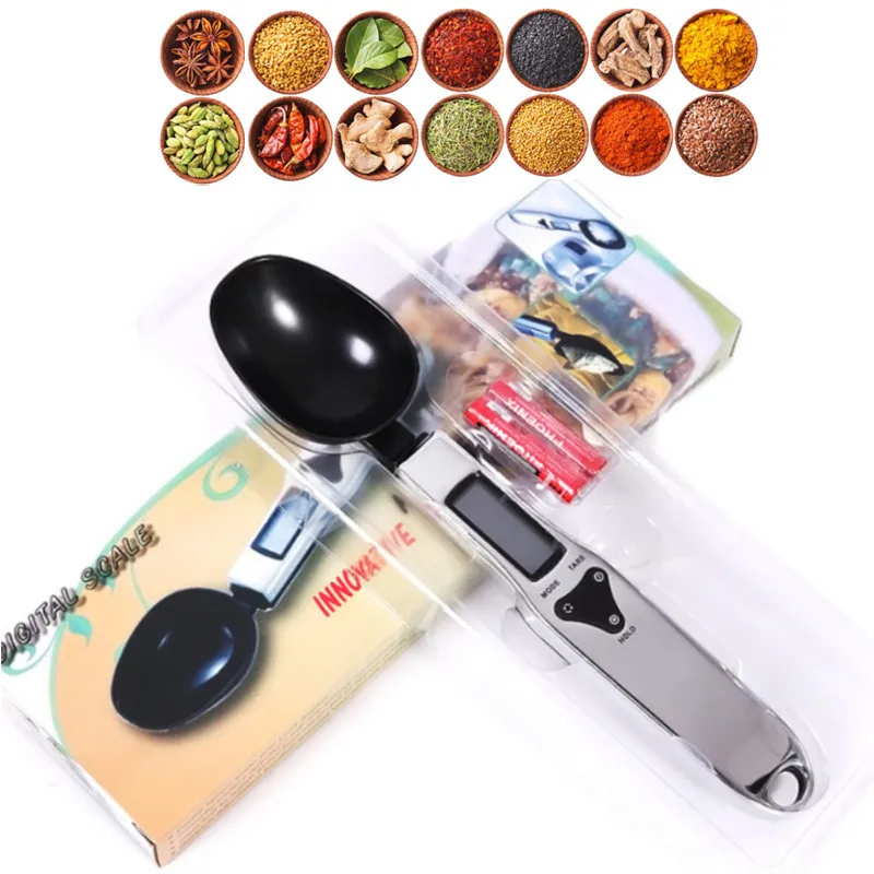 

Digital Kitchen Measuring spoon Precision Electronic spoon Stainless Steel 500g 0.1g Coffee Milk Powder Spoon Scale Kitchen Tool