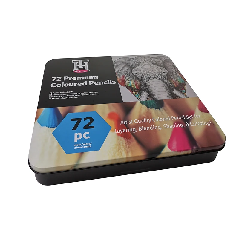 

72 Colors Professional Color Pencil Set Iron Box Colored Drawing Pencil Artist Painting Drawing Sketch School Art Supplie Gifts
