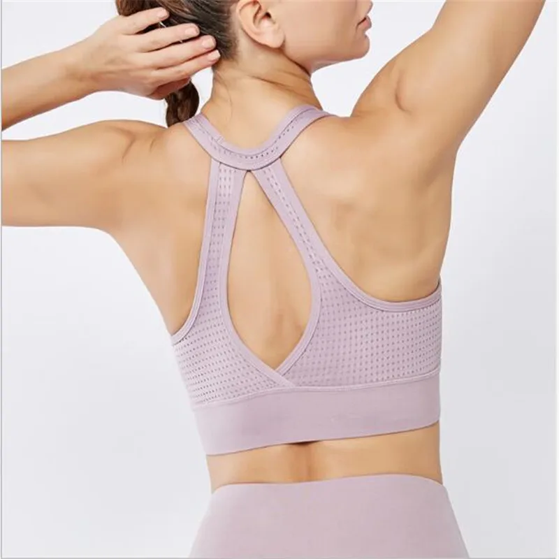 Новинка хит продаж женский спортивный бюстгальтер сексуальный сетчатый Brathable