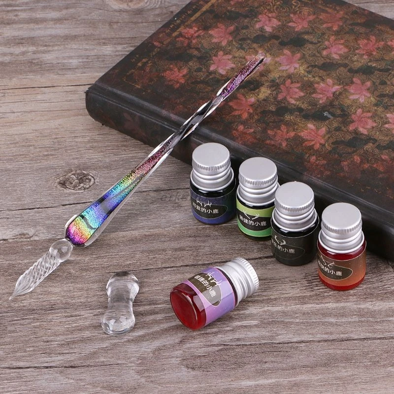 Хрустальное звездное небо стеклянная чернильная ручка для письма перьевая