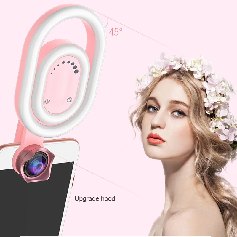 Новый селфи двойной кольцевой заполняющий светильник s широкоугольный Макро