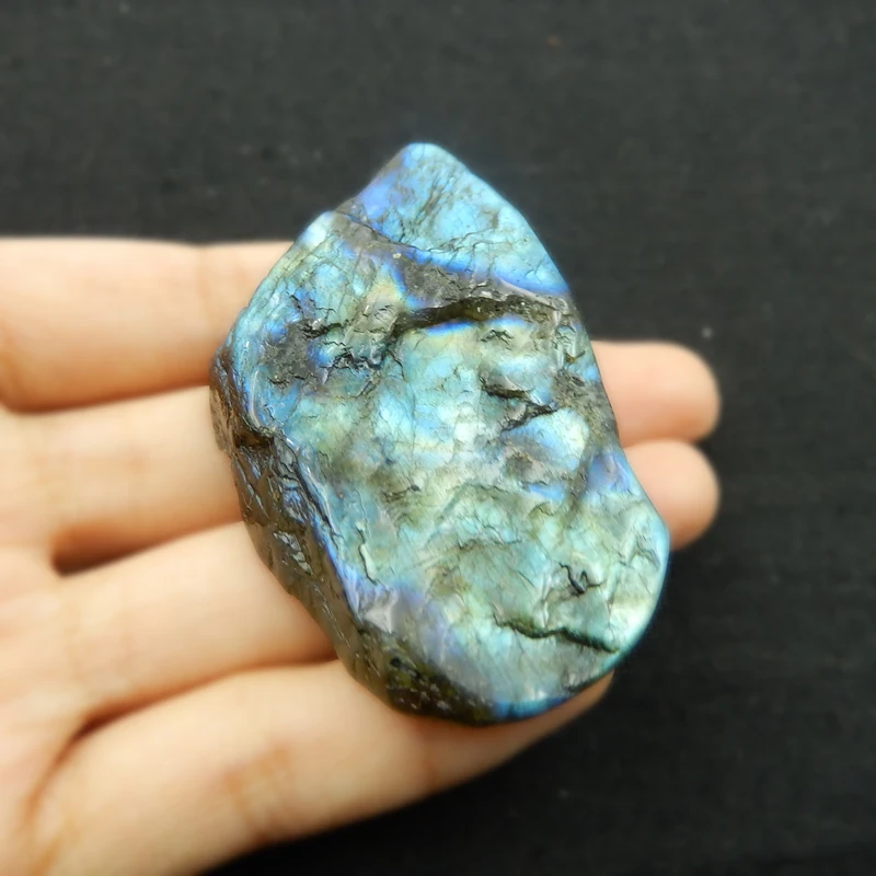 Natural Fashion Labradorite Cabochon,68x37x13mm 44.7g semiprecious stone jewelry bead