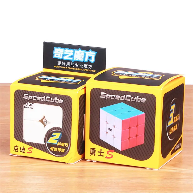 

QIYI 2x2x2 and 3x3x3 magic speed qiyi cube stickerless professional QIDI and Warrior puzzle cubes educational toys for children