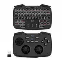 rii rk707 game controller2 4ghz wireless keyboard with 62 keys mouse combo w touchpad for ps3 tv box smart tv