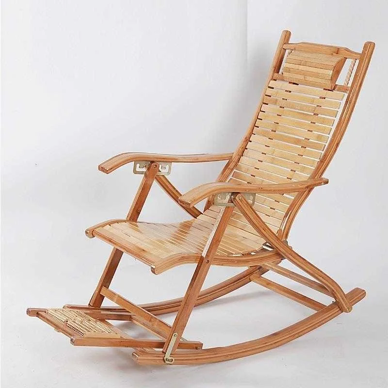 

Расслабляющая ручка-качалка из бамбука, складная кровать, кресло-качалка для салона, кресло-качалка, раскладное кресло