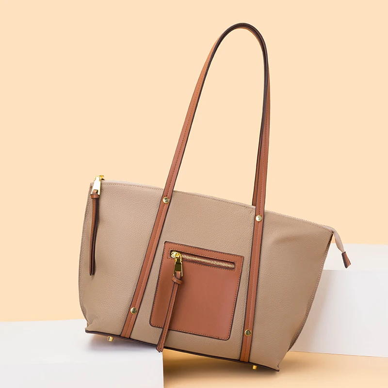 

Designer Genuine Leathe Women Handbags Fashion Luxury Shoulder Bags Large Capacity Female Messenger Bag Cowhide Ladies Tote Sac