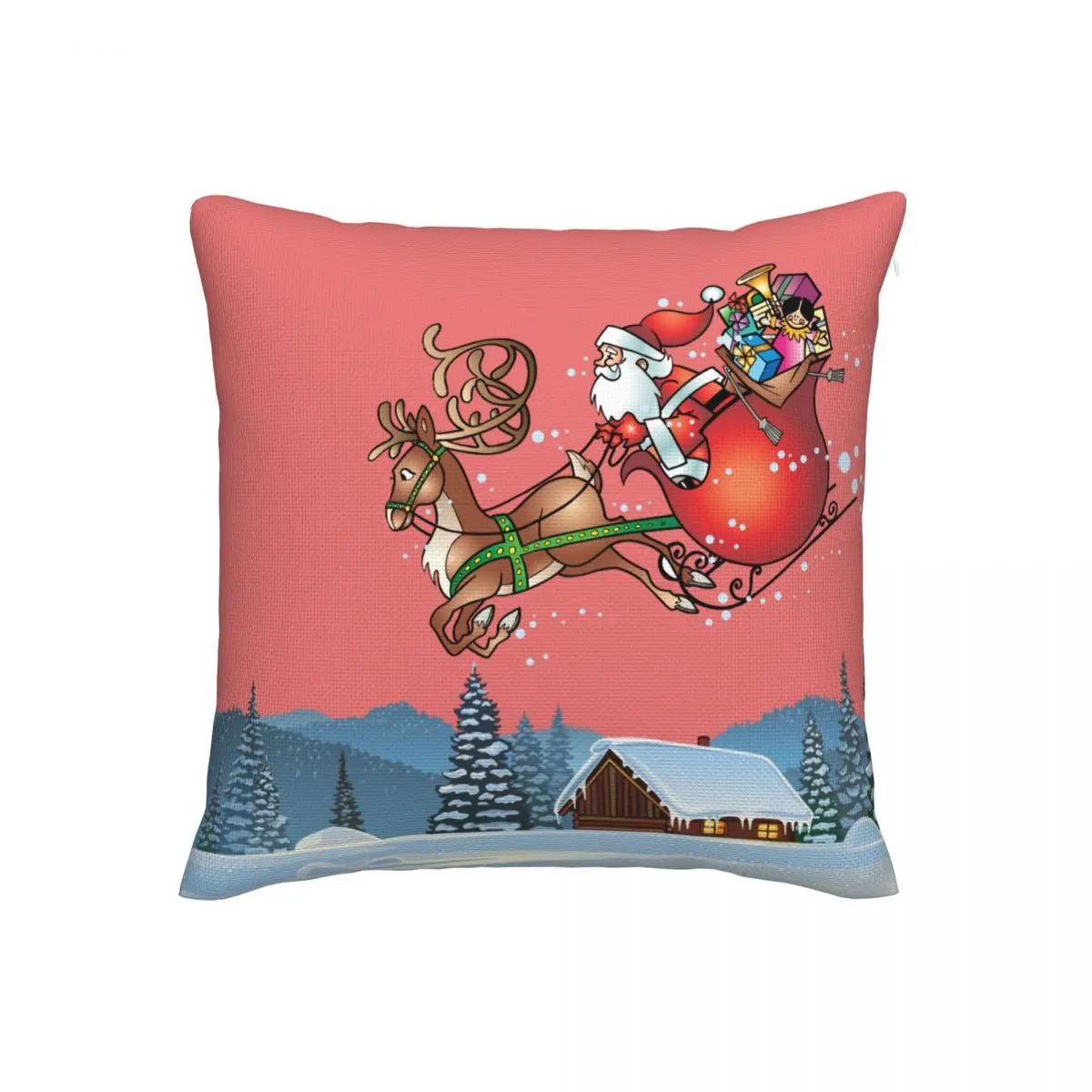 

Santa Claus Christmas Cushion Cover Throw Pillow Elk Living Room Decoration Pilot Pillow Covers Decorative Pillows Sofa Home