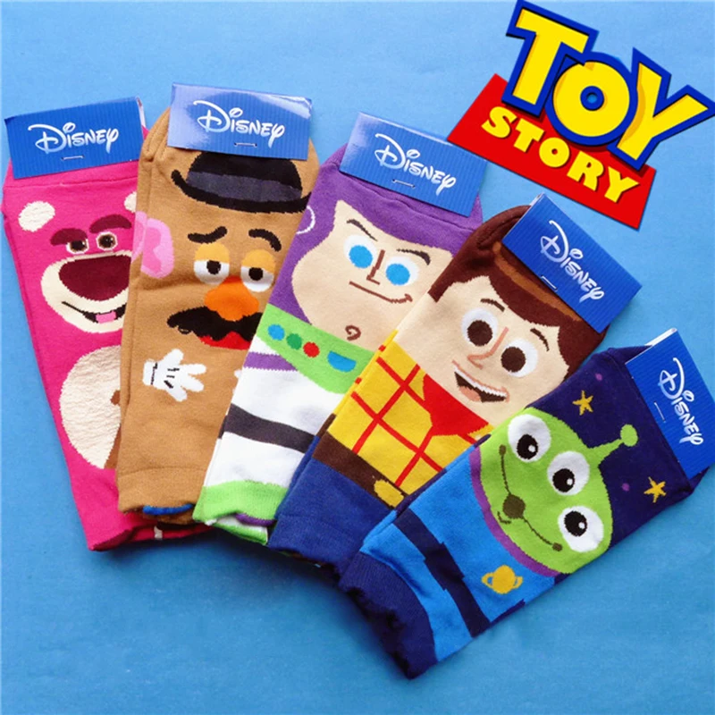Носки для девочек из мультфильма Disney с принтом История игрушек милая мультяшная