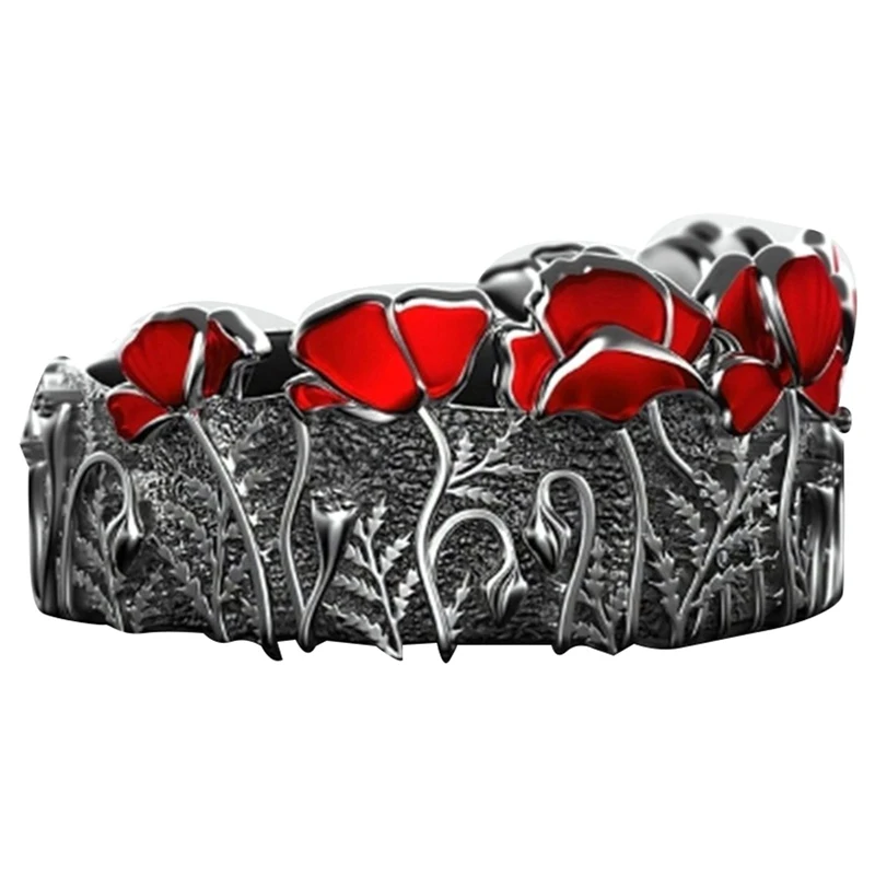 Модные Ретро эмалевые металлические кольца серебряного цвета уникальные