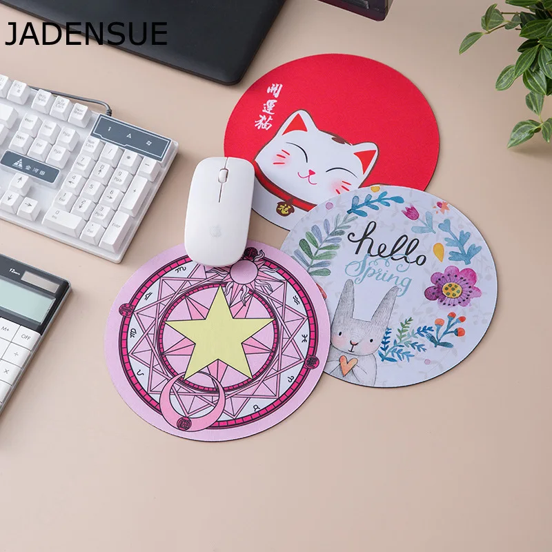 

Computer Mouse Padding Rubber Thickening Cartoon Round Animal Mouse Pad 20CM Thickness 3mm for MacBook Huawei Lenovo Xiaomi