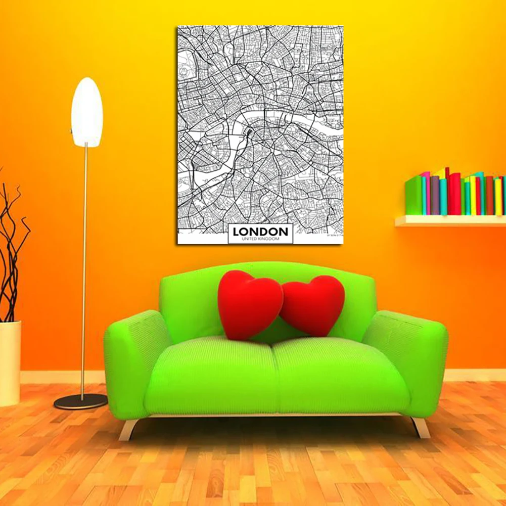 Декоративная живопись Безрамная YLLL черно белая эскиз ветер Нью Йорк