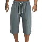 Летние повседневные шорты, стильные дышащие мужские укороченные спортивные короткие брюки из смеси льна, мужские шорты размера плюс ropa hombre ты муж2021