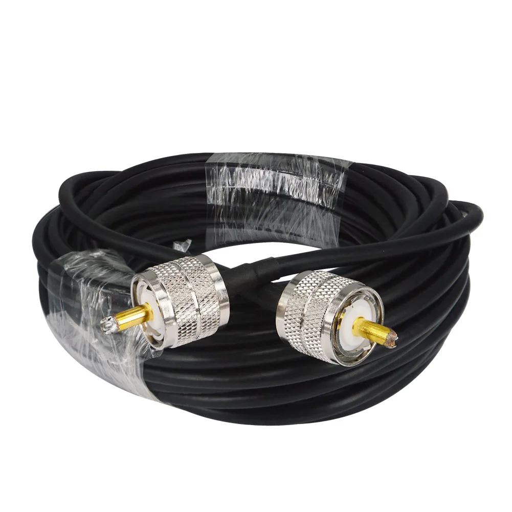 Радиочастотный коаксиальный кабель UHF разъем «Папа-папа» UHF PL259 Male to UHF Male PL259 RG58 Pigtail кабель 50 см 2 м 5 м 10 м
