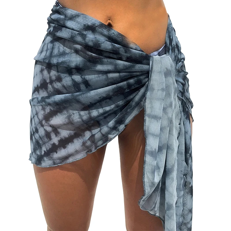 

Пикантная Женская пляжная одежда Tie Dye, женское платье для плавания, юбка